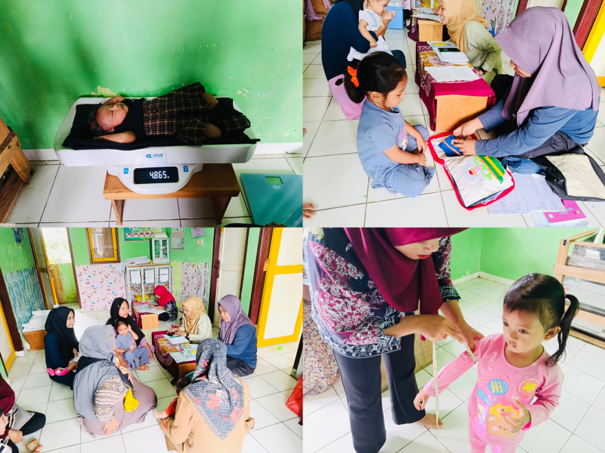 KEGIATAN RUTINAN BULANAN POSYANDU BAYI DAN BALITA DI DESA MAKMUR JAYA KECAMATAN LONG KALI